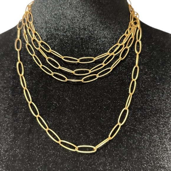 Paperclip Chain Set of 2 Necklaces - Picture 1 of 12